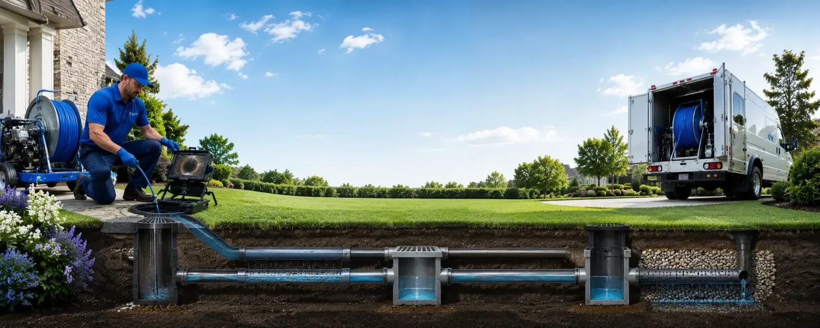 Outdoor drain cleaning information for Hawkins, WI